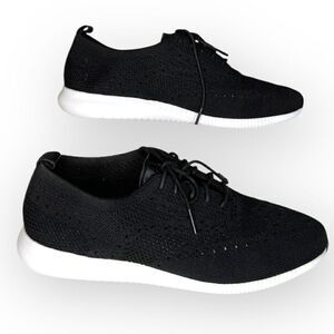 Cole Haan Womens 2.ZeroGrand Lace-up Wingtip Stitchlite Oxford Black Size 9.5B